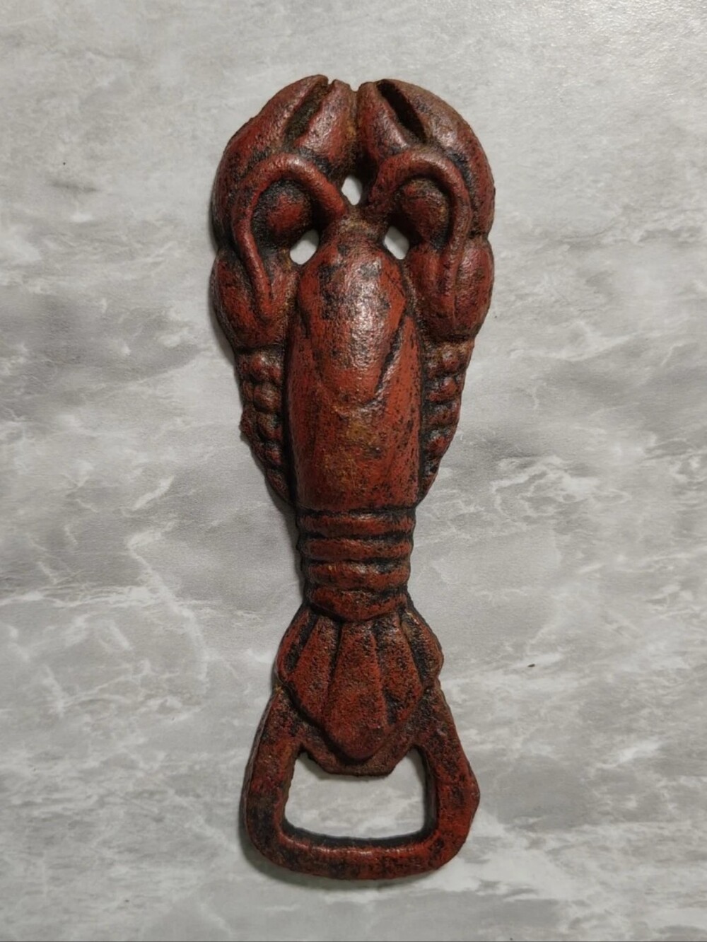 Vintage Cast Iron Lobster Maine Souvenir Beer Bottle Opener Patina